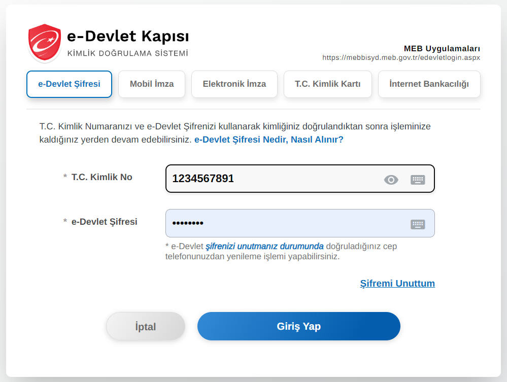 e-Devlet Üzerinden Okuldan Veli Randevusunun Nasıl Alınacağını Anlatan 2. Madde Görseli